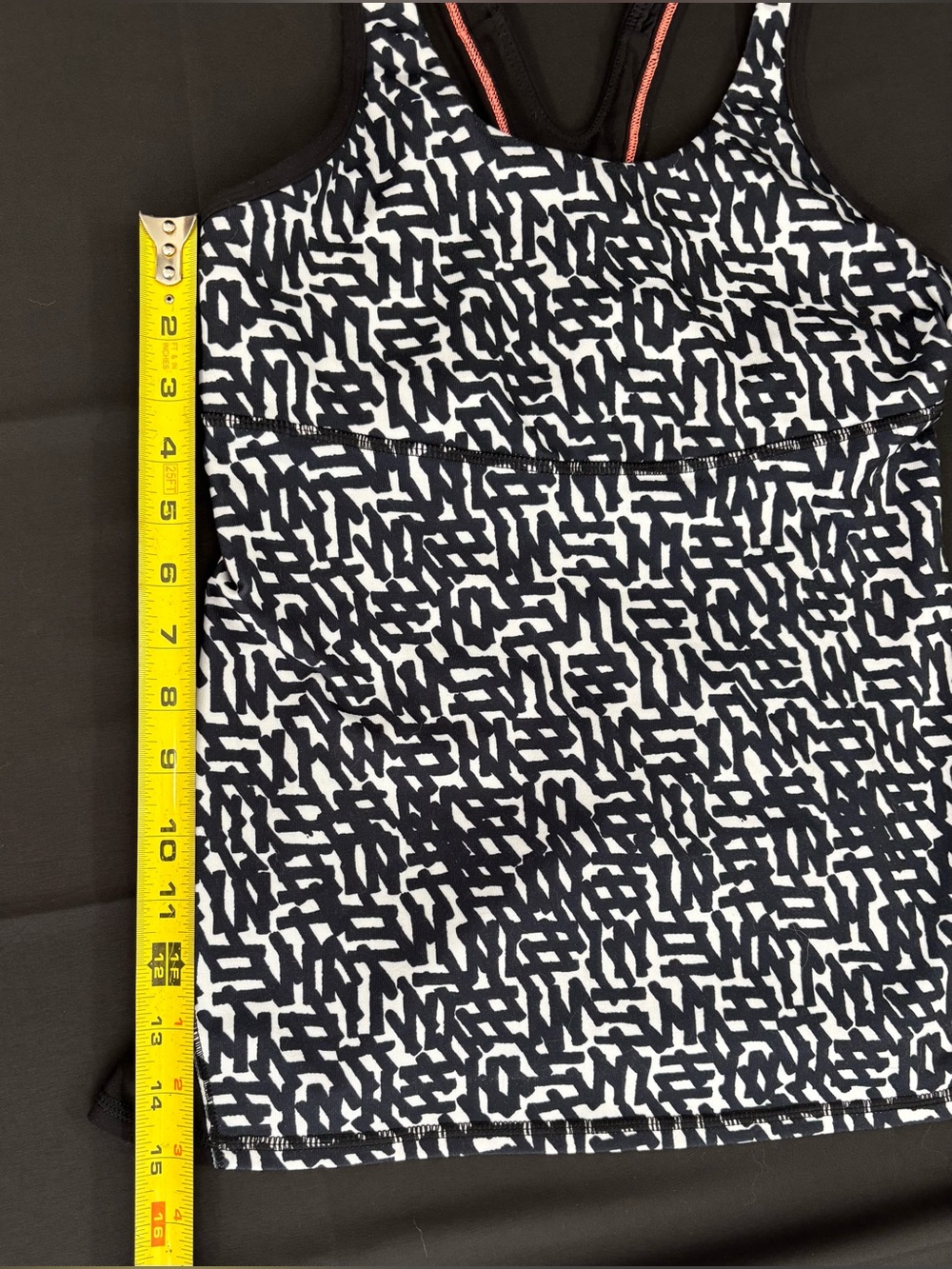 Lululemon net pop crossback tank II black white size 6 - Picture 10 of 10